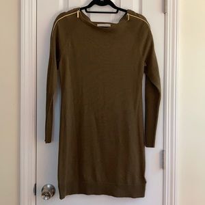 MK Sweater Dress with Gold Zipper Detail (NWT)